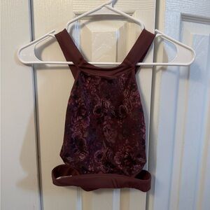 Bloch Floral Burgundy Dance Top S